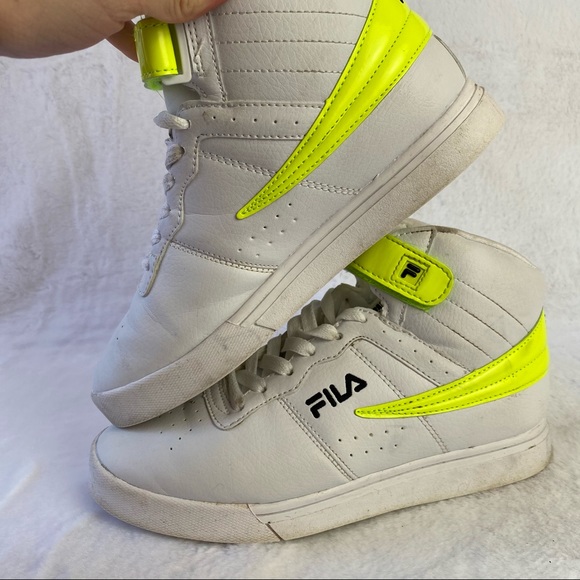 Fila Vulc Color Pop Neon Green High Top Sneakers - Picture 6 of 10